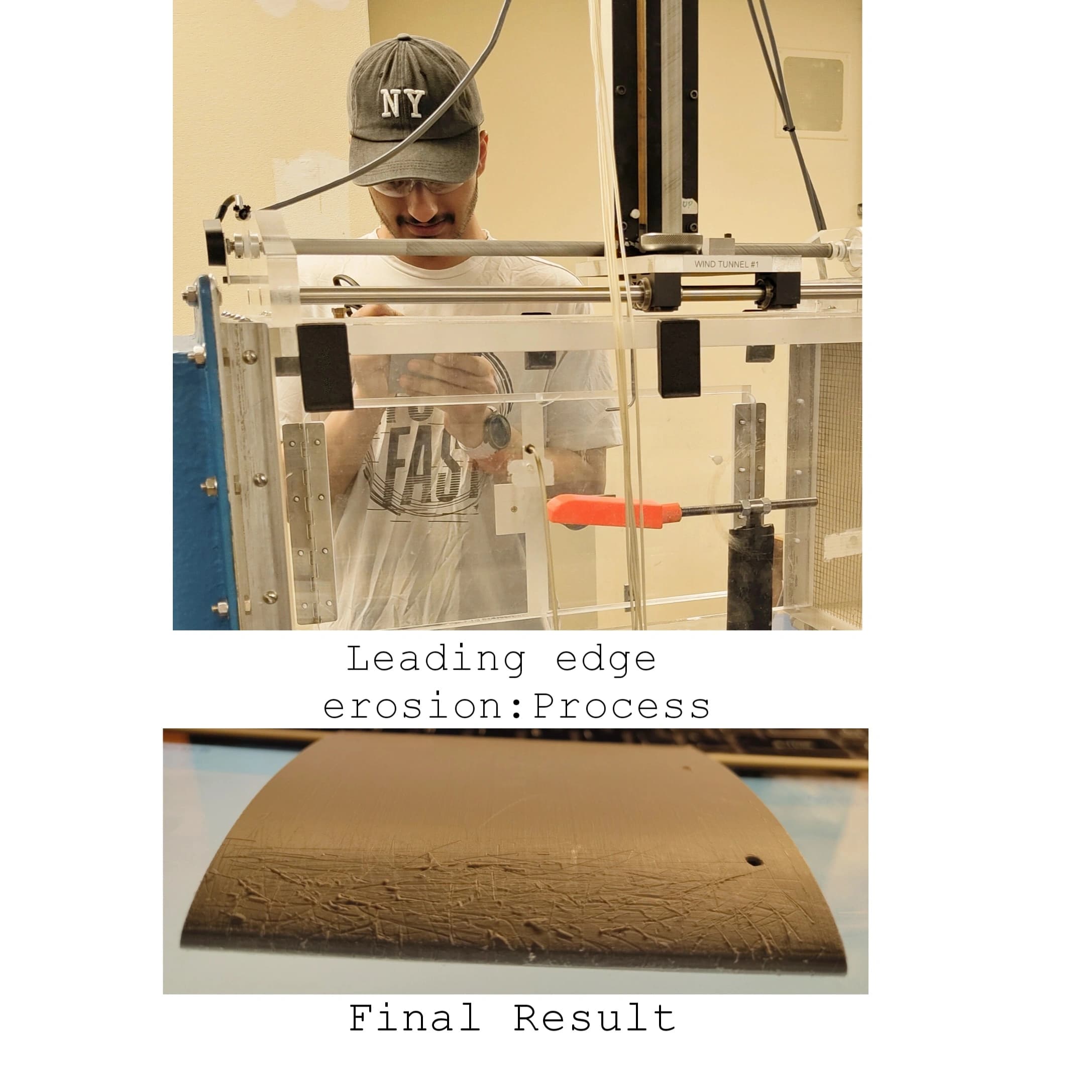 Leading edge erosion simulation